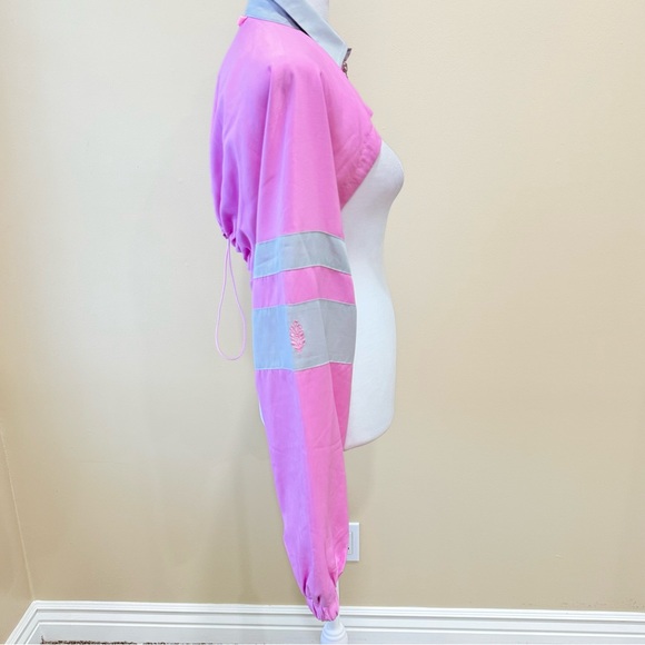 Free People Movement Swift Pink Gray Windbreaker Jacket Bolero Shrub Sz Fits All - Picture 7 of 10